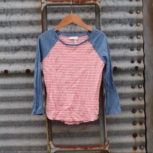 435 by Matilda Jane Red, White, and Blue 3/4 Sleeve Tee Shirt